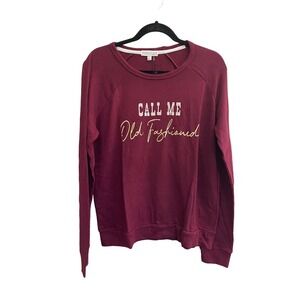 NWT PJ Salvage Large Lounge Top Port Maroon Call Me Old Fashioned #PQ27/37/48/53